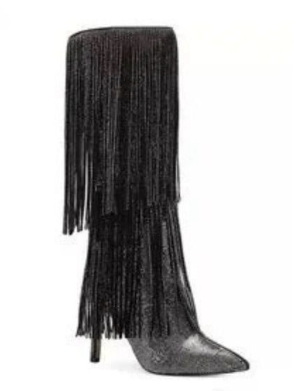 International Concepts Ishani Fringed Rhinestone Knee-High Boots - Picture 9 of 9